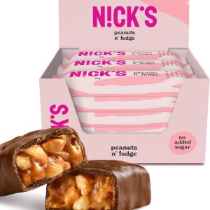 NICKS Keto bar Peanuts n fudge barrette snack senza zucchero aggiunto recensione